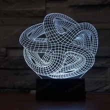 Home decortion Abstract 3d Novelty Lighting Creative 3D illusion Lamp LED Night Light lamparas Atmosphere Lamps