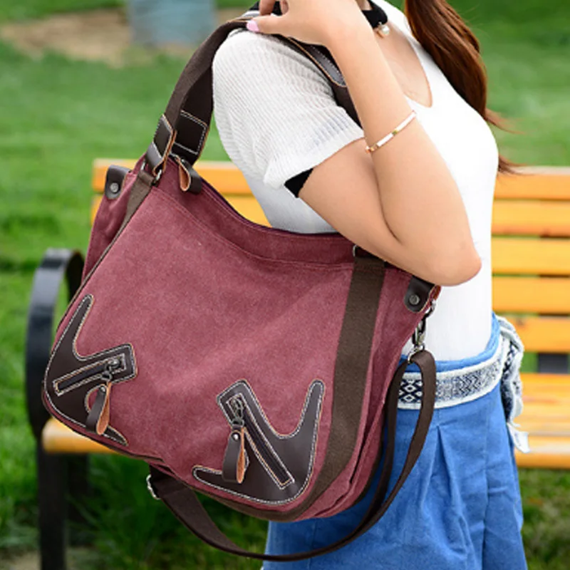 

Chao Women Bag Canvas Bag Large Capacity Mobile Travel Tide Bag Shoulder Sling Student Bag