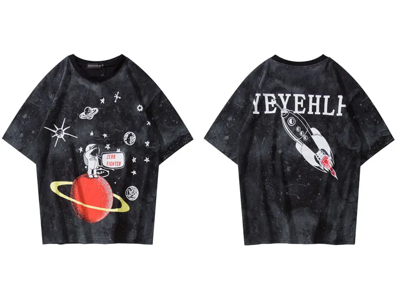 Graffiti Astronaut Space Planets Tshirts 1