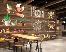 beibehang Custom Wall Mural Hand Painted Pizza dining 3D Photo Wallpaper Cafe Dessert Shop Western Restaurant Wall 3d wallpaper custom retro wallpaper pizza coffee cake 3d cartoon murals for the cafe restaurant hotel background wall pvc wallpaper