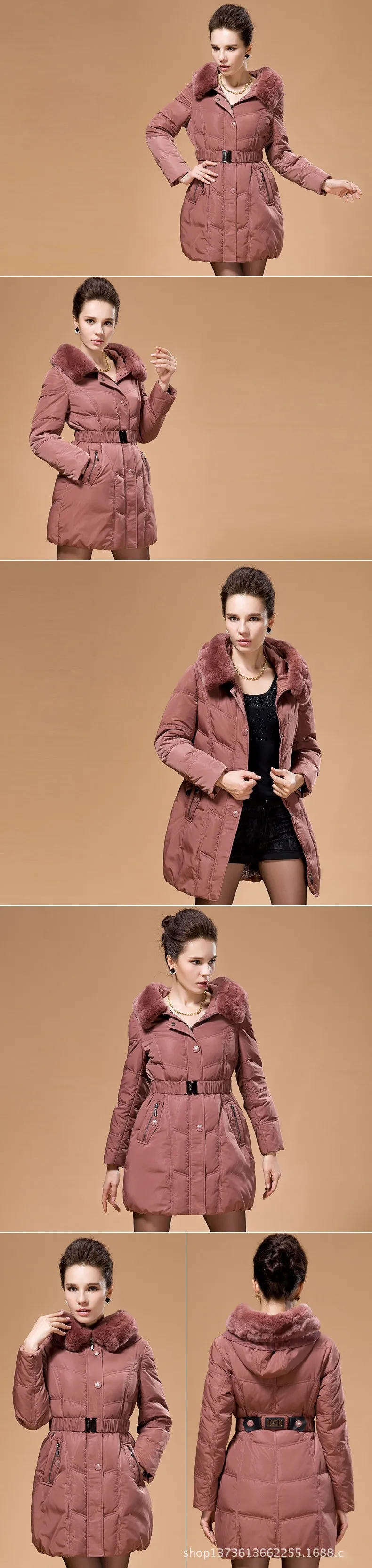 HIJKLNL зимнее пальто, парка для женщин размера плюс, куртка, Толстая теплая тонкая куртка на утином пуху с меховым капюшоном, женские парки DX339