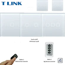 Esooli Touch Switch 1 2 3 Gang 1 Way Wireless Remote Control Light Switch LED Indicator For RF433 Smart Home Touch Switch
