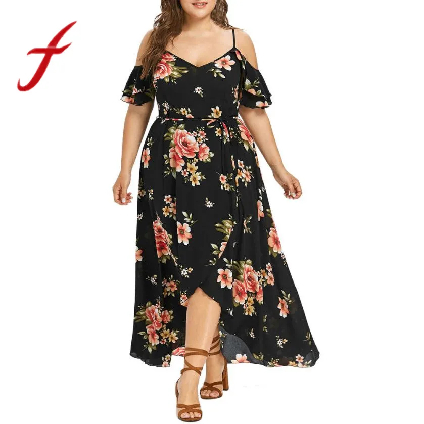 cold shoulder flower dress