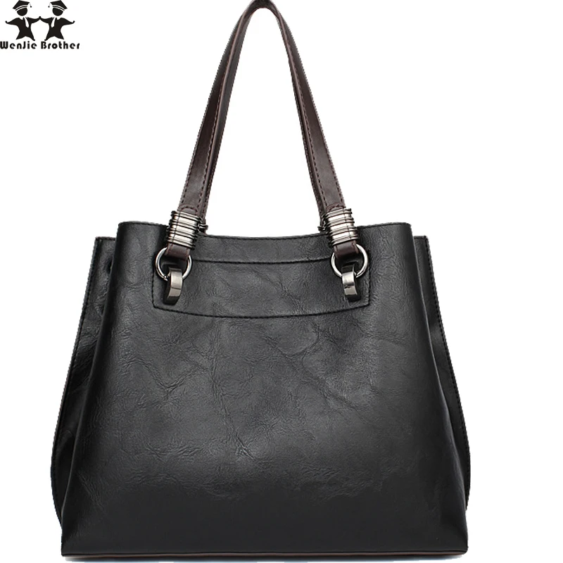 

Wenjie brother New women handbag fashion casual large-capacity shoulder Messenger bag multi-layered soft PU leather ladys bag