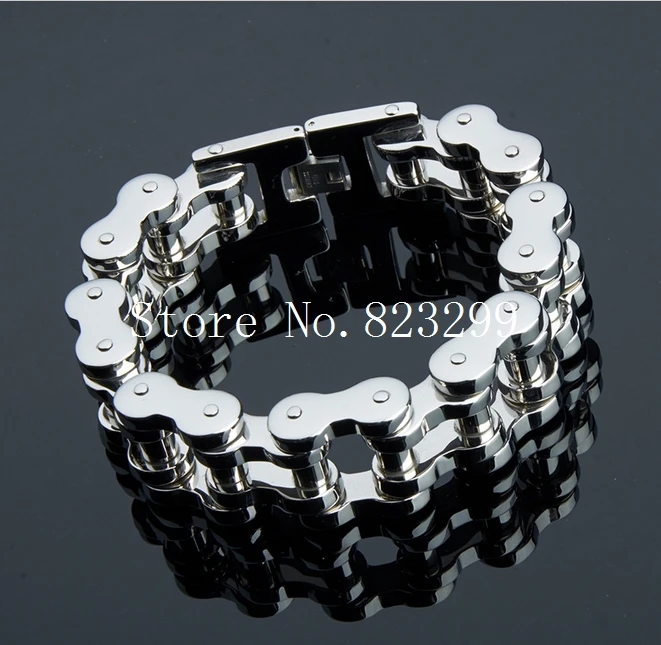 Серебряный цвет новый бренд нержавеющая сталь 18 мм ширина тяжелый мотоцикл