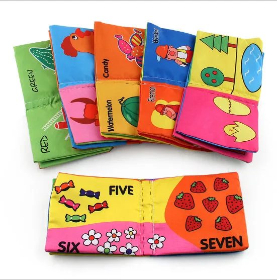 Hot Sale Baby Early Education Cloth Book Washed tear not bad Fabric Book 6SET Book For Baby Gift