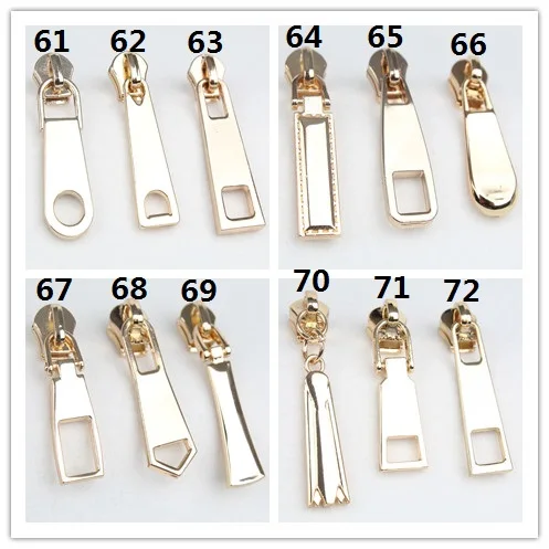 

5# metal square circular shape zipper sliders zipper pulls used for 5# metal zipper zinc alloy zipper pulls