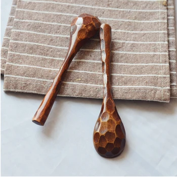 

Factory Wooden Spoon Engraved Turtleback spoons Small 13.5*2.5cm
