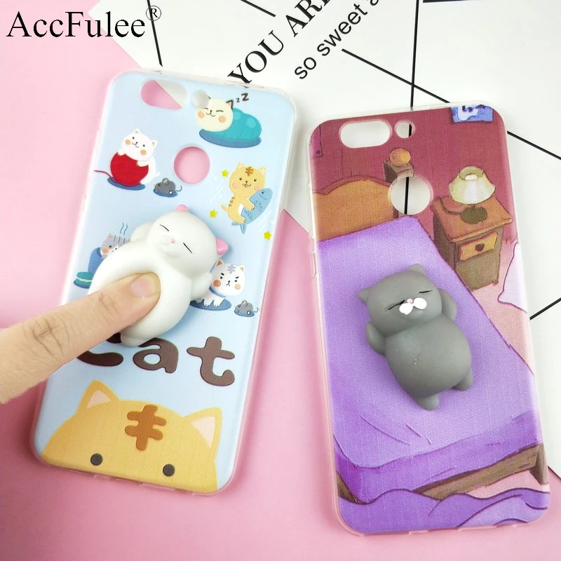 

Honor 9 Lite Squishy Funny Cat Case For Huawei Honor 9 Lite 3D Panda Pappy Rabbit Silicone TPU Cover