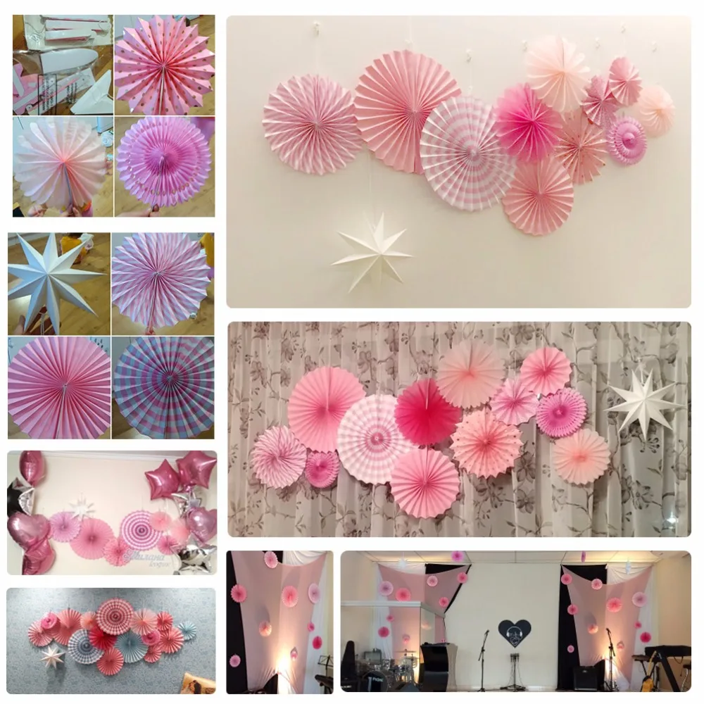 Розовый бумажный фон для украшения вечеринки 13 шт./компл.|decorative paper|decorative
