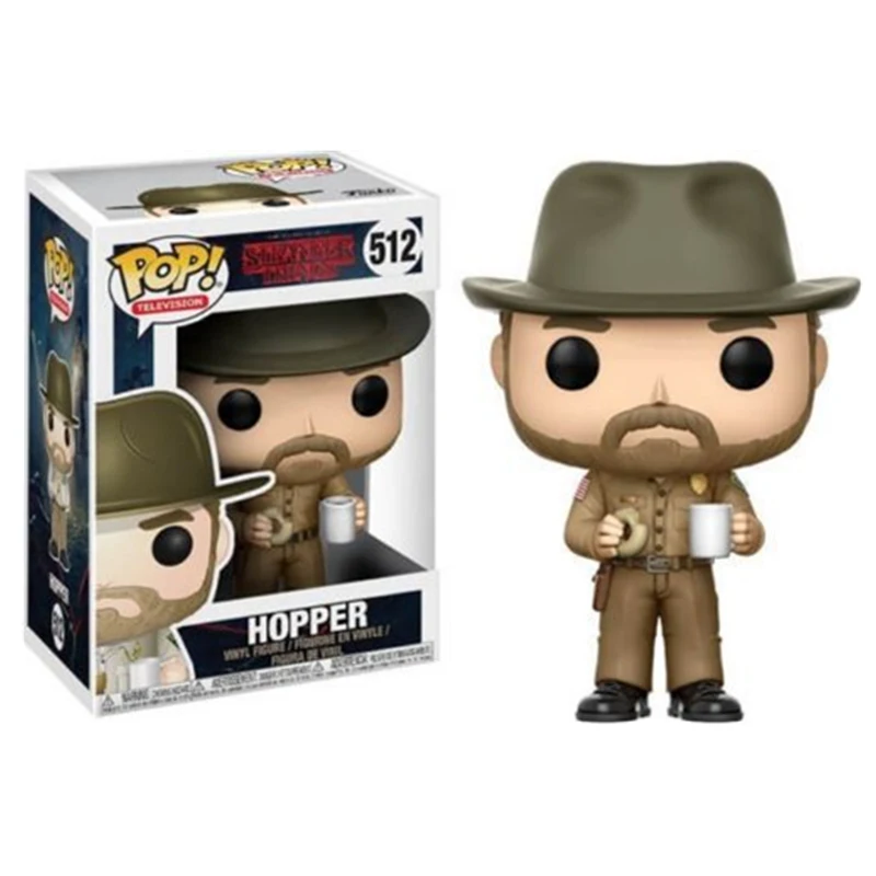 Funko pop Official Stranger Things Eleven Demogorgon Hopper Jonathan Nancy Brenner Joyce Фигурки Коллекционная модель игрушки - Color: with box 512a