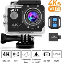 F60 F60R 4 K Wifi действие Камера 16MP 170D Спорт DV 30 M Go Водонепроницаемый Pro Экстремальные виды спорта видео велосипед шлем камера для автомобиля DVR