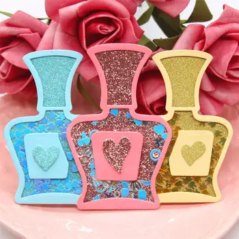 

Nail Polish Trio Metal Cutting Dies Stencils for DIY Scrapbooking Stamp/photo album Decorative Embossing DIY Paper Cards