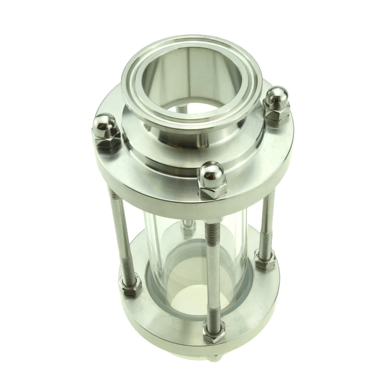

2" Tri Clamp Clover Flow Sight Glass For Home Brew Diary Product Sanitary Fitting Ferrule OD 64mm Stainless Steel 304
