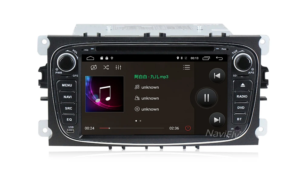 Sale NaviFly Android 7.1 Car dvd multimedia player radio For FORD Mondeo S-MAX C-Max FOCUS 2008 2009 2010 2011 with GPS Navi 4G WIFi 12