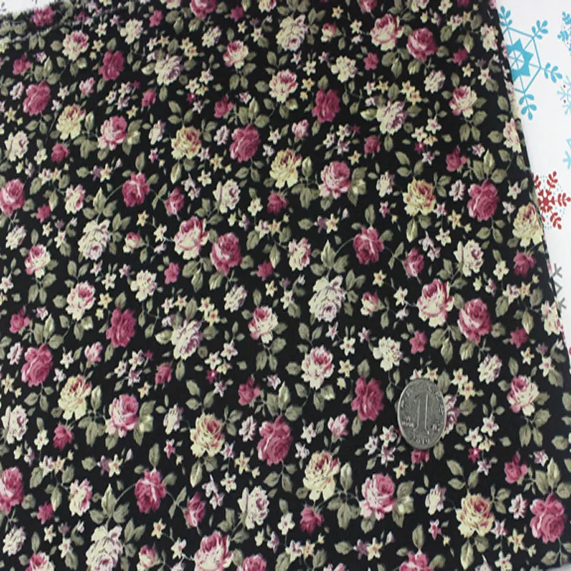 Хлопчатобумажная Поплиновая ткань с цветочным принтом 50x145 см|cotton poplin fabric|poplin