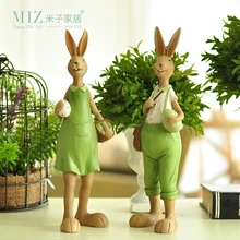 Resin Rabbit Figurines Rabbit Figures For Home Decoration