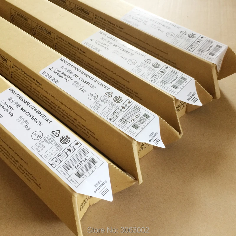 4x Высокоточный тонер-картриджи для Ricoh MP C2551 C2550 C2550C C2010 C2030 C2050 C2051 C2530 Lanier LD625C/Savin C9125 10 k/9,5 k