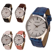 Eco789@HOT!!! 2016 Fashion Brand Quartz Dress Watch Womens Mens Bracelet Watch Ladies Casual Leather Analog Wrist Free Shipping