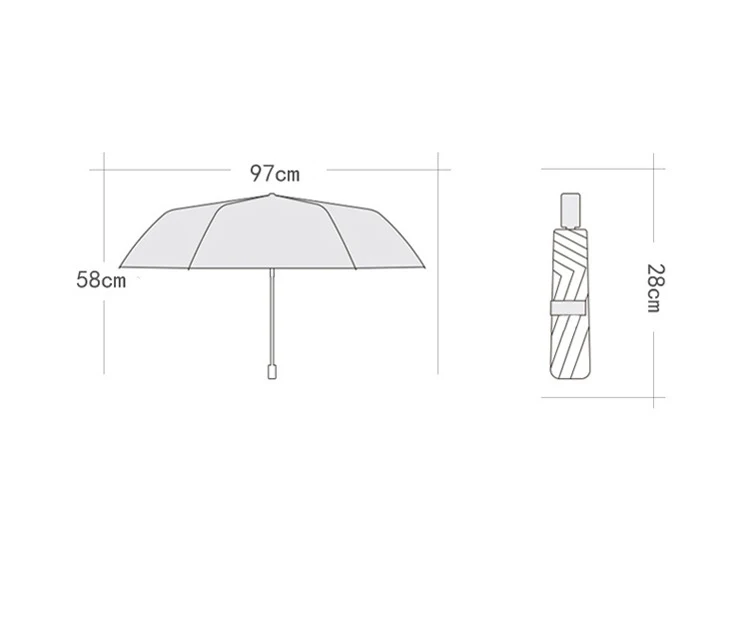 Защита от солнца, дождя, женские зонты, анти-УФ, складной зонтик, женский, ветрозащитный, черное покрытие, женские Автоматические зонты, много рисунков на выбор
