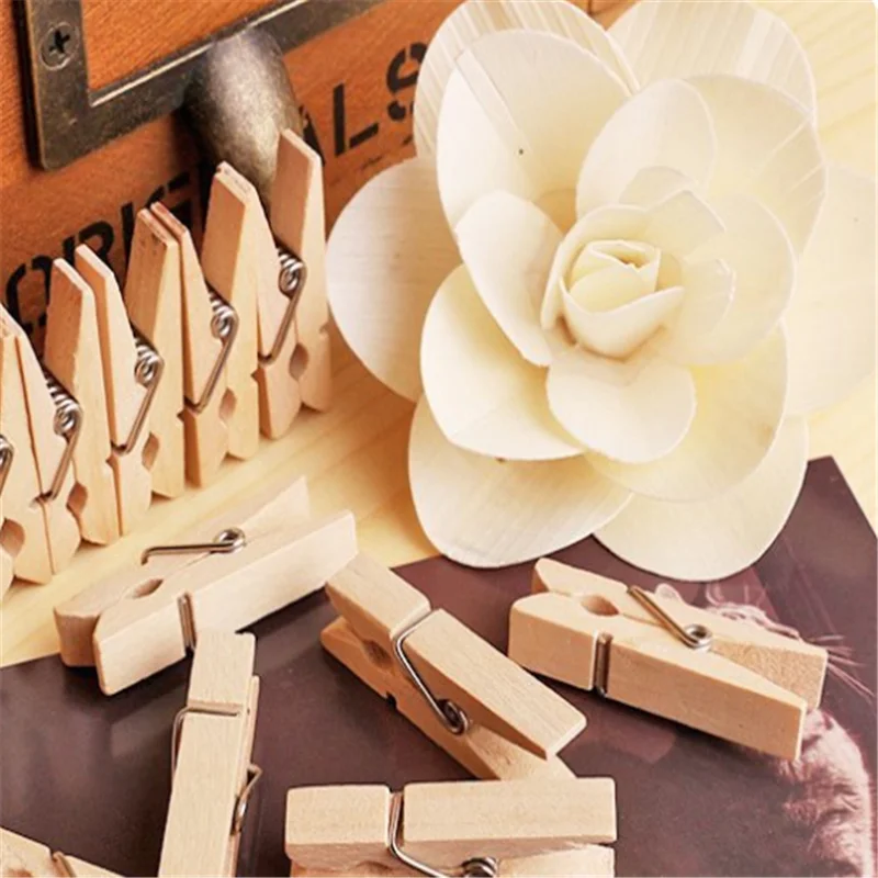 50pcs 2.5cm Mini Wedding Wood Clips Clothes Photo Paper Peg Pin Clothespin Craft Clips Party Decoration 50pcs 2.5cm Mini Wedding Wood Clips Clothes Photo Paper Peg Pin Clothespin Craft Clips Party Decoration