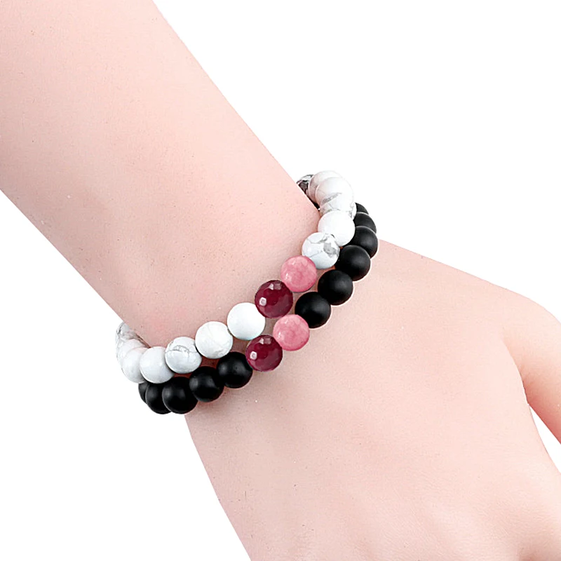 Браслеты с подвеской из натурального камня мужские и женские браслеты в подарок