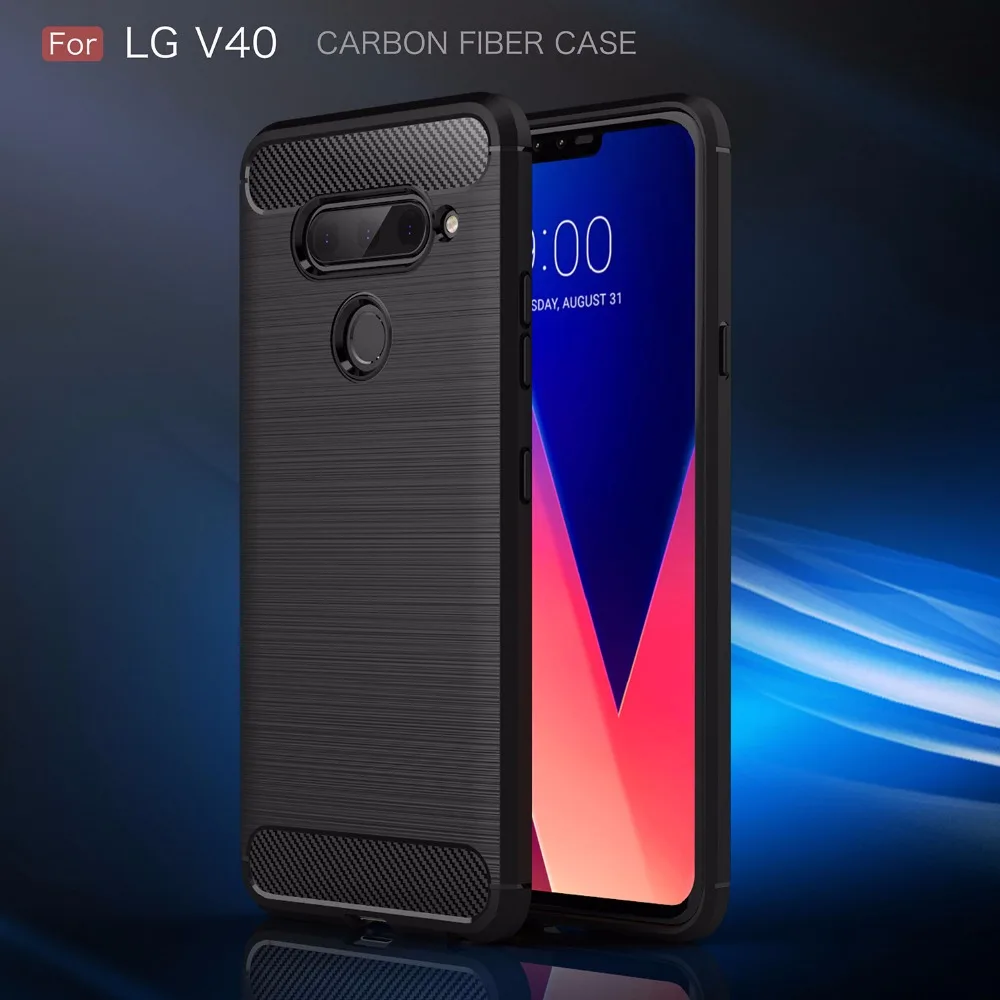 For LG G6 G7 case Carbon Fiber TPU Soft Material Phone Cases Cover for V30 V40 K8 K10 2018 Q6 Q7 Plus Shockproof Case | Мобильные