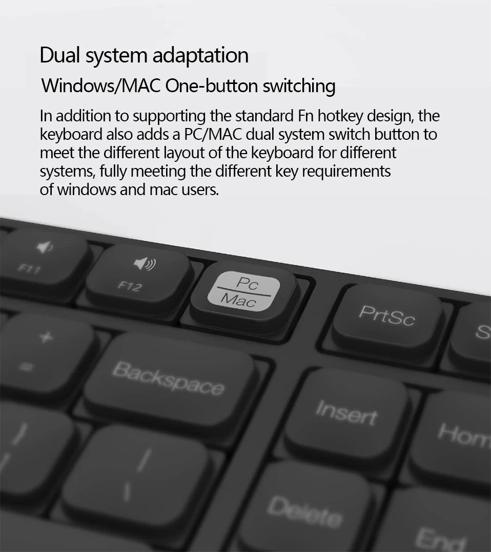 Original Xiaomi Miiiw Wireless Office Keyboard and Mouse Set 2.4GHz 104 Keys Multi system Compatible Wireless Portable Keyboard (7)
