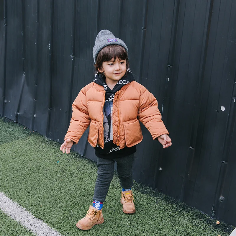 

Children's cotton coat boy 2018 winter new cotton jacket girls fashion warm jacket baby thickening trend bread service