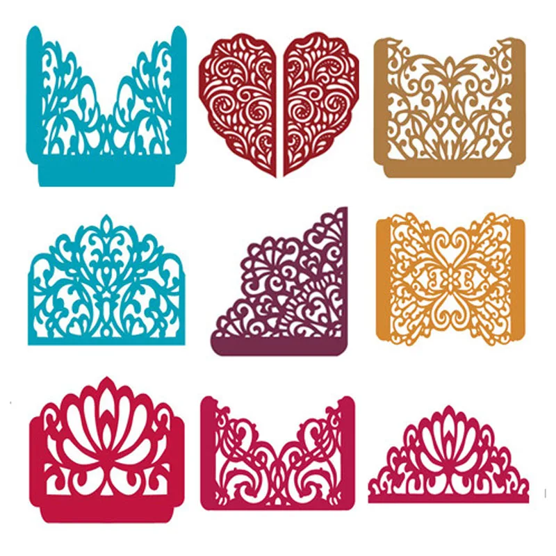 

McDies Scrapbooking Dies Metal Lace Gate Fold Frame Cutting Dies Craft Embossing Stamps Stencils Paper Card Making Template DIY
