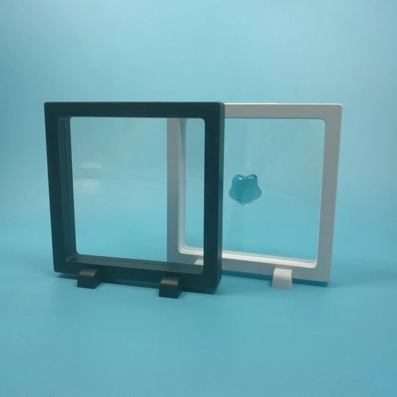 50pcs7x7x2cmclearplasticmembranesphotoframedisplaybox