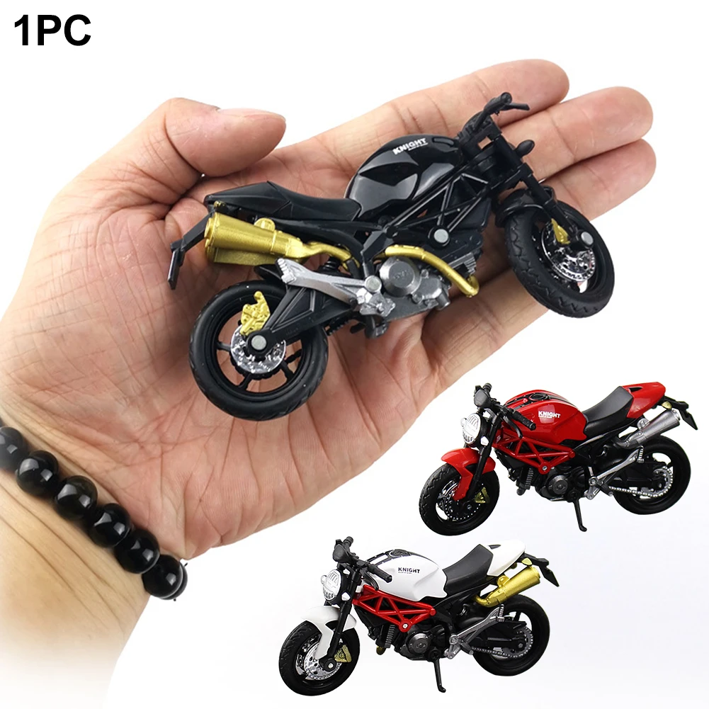 1:18 Diecast Motorcycle Plastic Collection Gift Off-road Vehicle Lightweight Portable Office Children Model Toy Home Car Decor