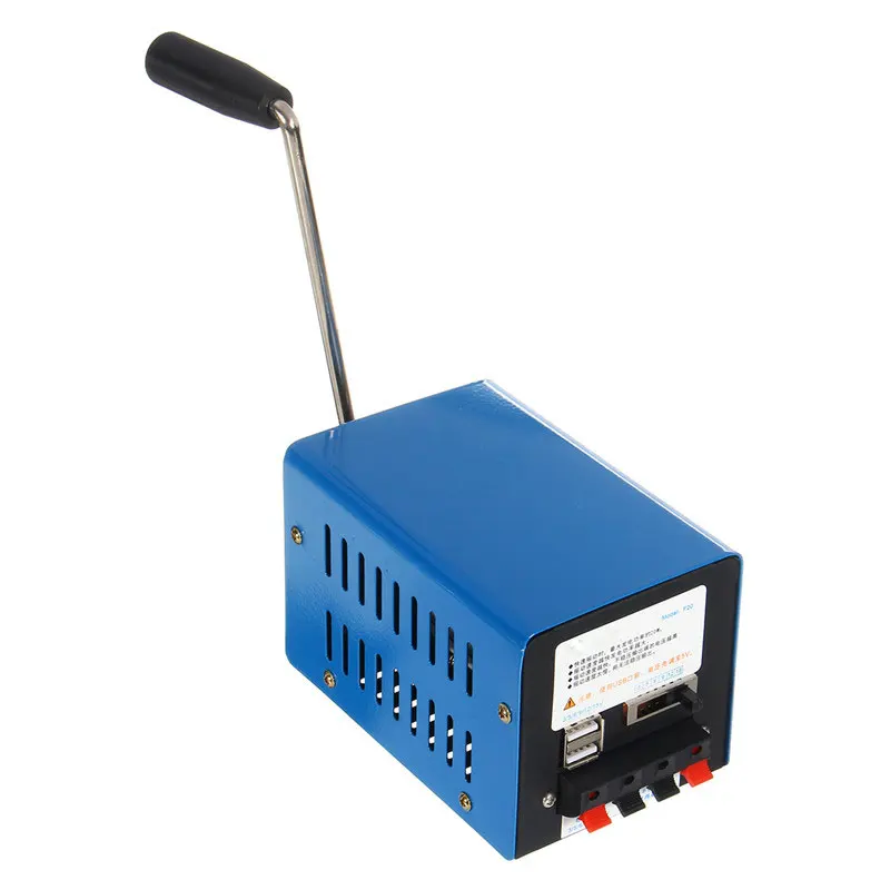 High Power Charger Portable Emergency Hand Power Hand Crank USB Charging Emergency Survival Blue Hand Crank Generator High Power Charger Portable Emergency Hand Power Hand Crank USB Charging Emergency Survival Blue Hand Crank Generator