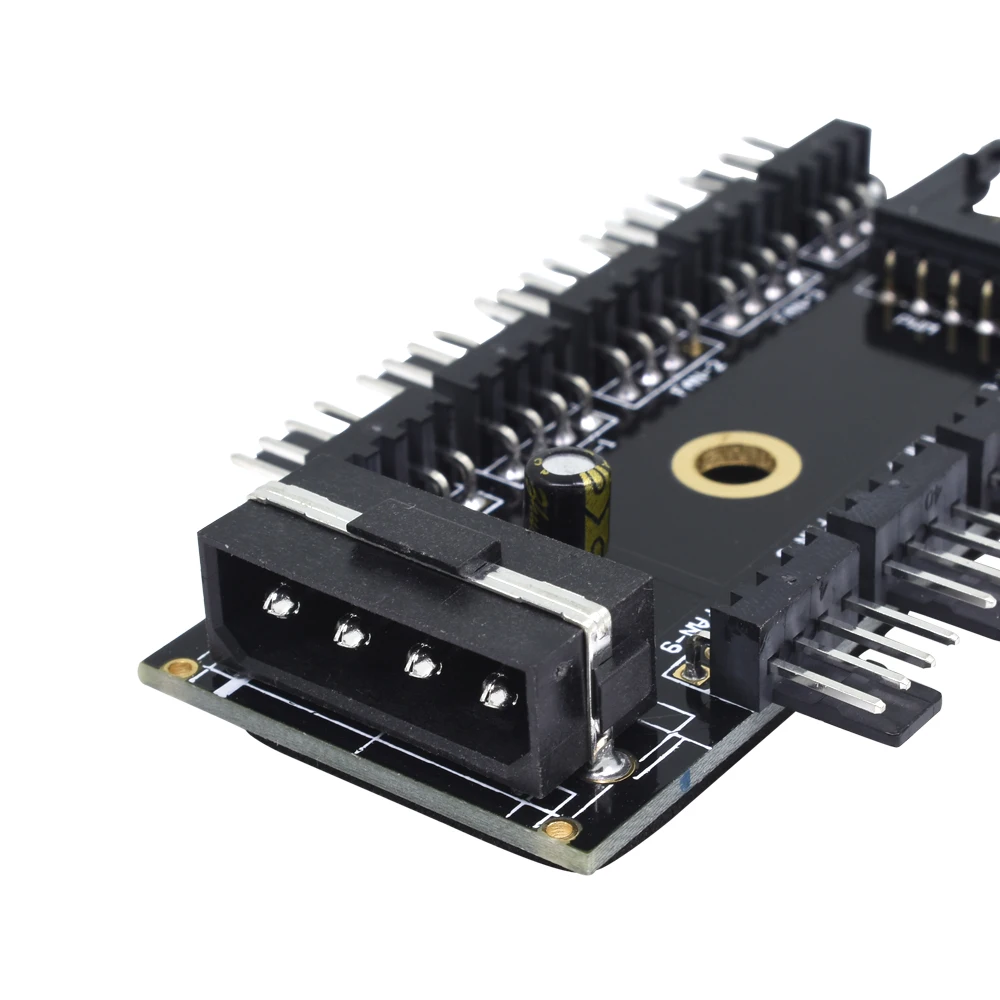 TISHRIC новейший Черный ПК от 1 до 10 4Pin кулер Molex вентилятор охлаждения разветвитель