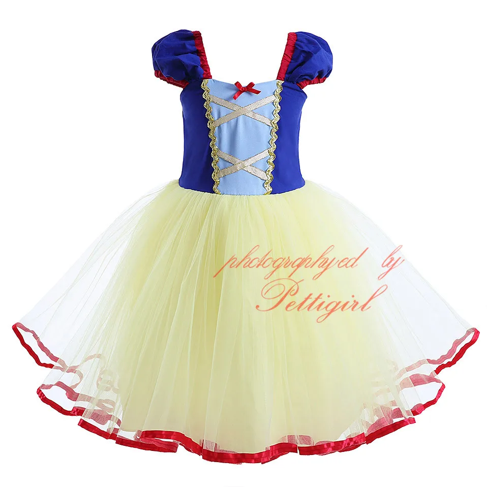 Pettigirl/ г.; модное платье в стиле Лолиты с рукавами-фонариками для маленьких девочек; платье принцессы Белоснежки; цвет синий, шампань; модные детские платья