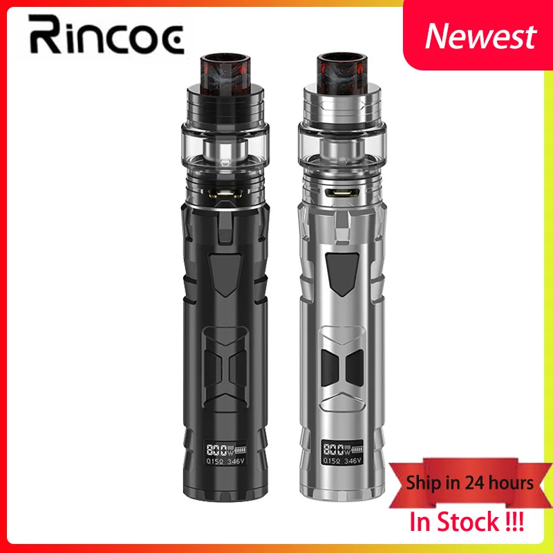 

Electronic cigarette Rincoe Mechman 80W Mesh Kit E cigarette mod & 4.5ML Mesh tank Coil mesh vaporizer cigarette Vape Pen kit