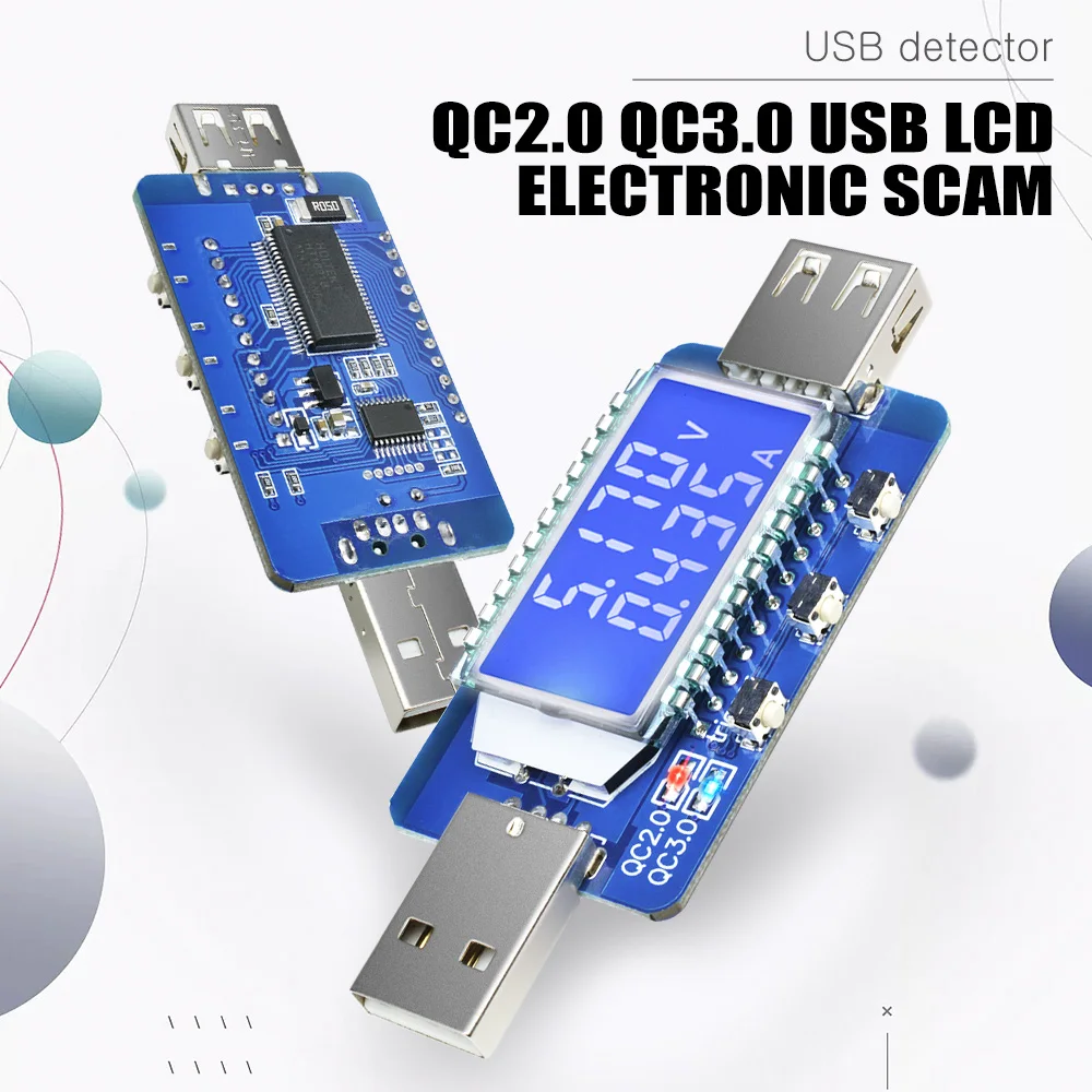 DC 4 V-28 V USB ЖК-дисплей Цифровой Текущий Напряжение детектор быстрая Зарядное устройство триггер Вольтметр Амперметр тестер КК 2,0 QC 3,0 манок инструмент