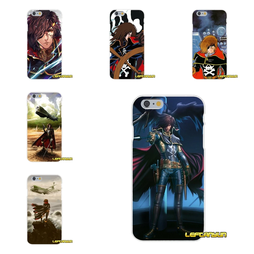 

For iPhone X 4 4S 5 5S 5C SE 6 6S 7 8 Plus Accessories Phone Cases Covers Space Pirate Captain Harlock