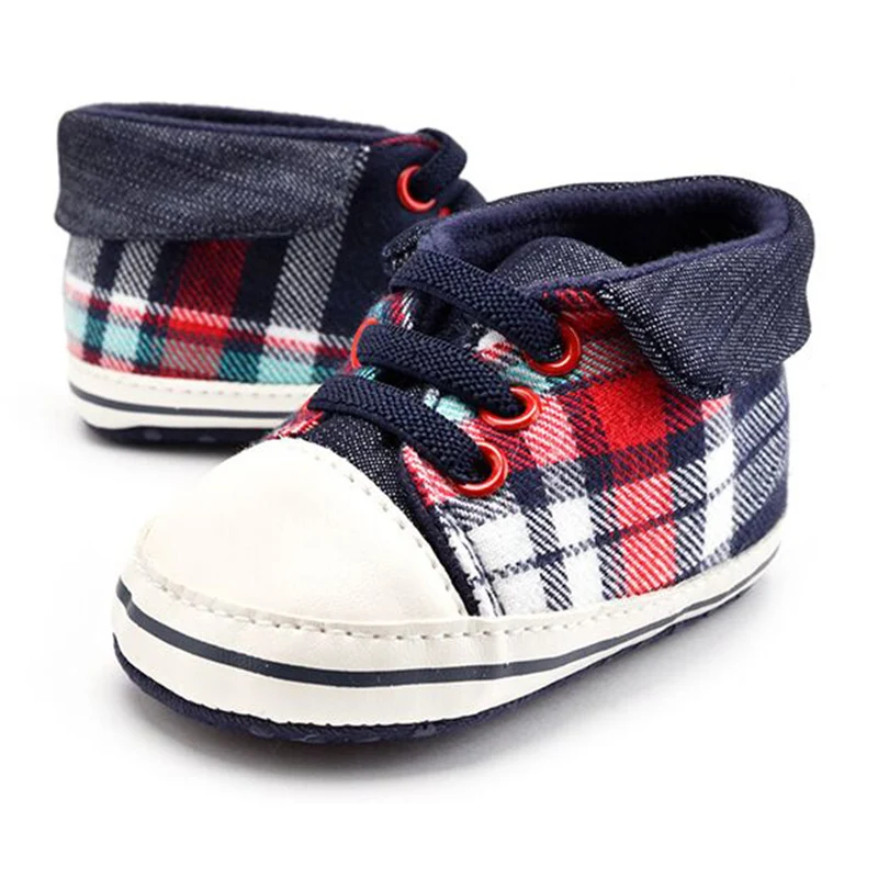 

unisex baby shoes plaid newborn baby boy shoes soft sole infant shoes boy prewalker fashion toddler first walker step sneakers