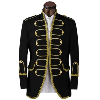 

Costume mariage homme slim black jacket+black pants Fashion Gold Edge Mens Suit 2018 Groom Wedding Suits For Men Brand Tuxedo