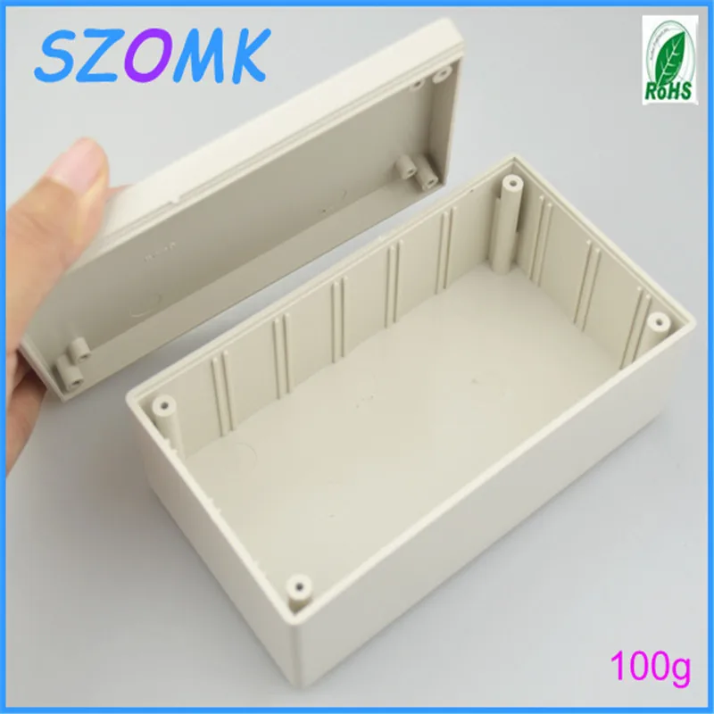 

light grey plastic instrument case (6pcs/lot) electrical housing for pcb broad 134x75x50mm