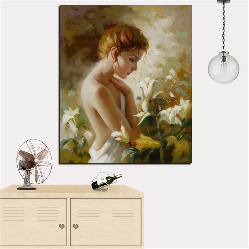 Classic Female Nude Lady Sexy Girl Portraits Oil Painting HD Print on Canvas Wall Art Picture for Living Room Sofa Cuadros Decor