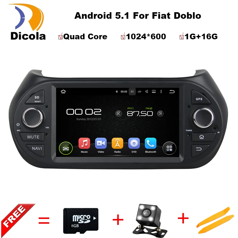 7 Quad Core Android 5 1 font b Car b font DVD Player For Fiat Fiorino