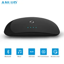 Anlud Беспроводной Bluetooth 3.5 мм стерео аудио адаптер 2 в 1 bluetooth передатчик и приемник для автомобиля наушников ТВ PC компьютер