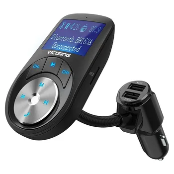 

VicTsing FM Transmitter Bluetooth Car MP3 Transmitter Music Player AUX TF U-Disk 3-USB Ports Wireless Car Kit Radio Adapter