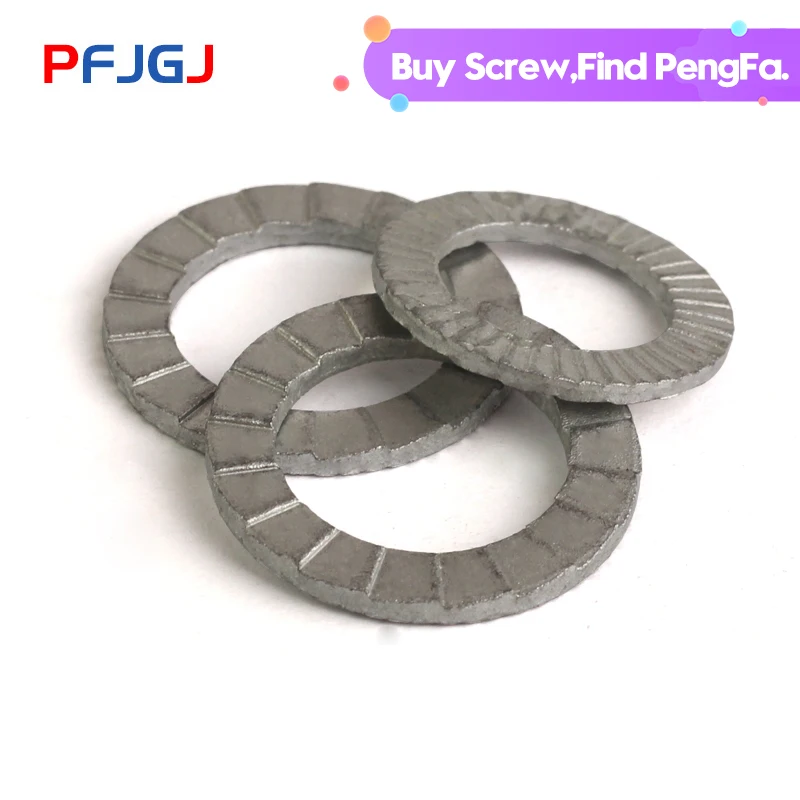 

Peng Fa DIN25201 two fold self locking nord lock washers SK5 dacromet Loose-proof and shock-proof gasket NL3/4/5/6/8/-36