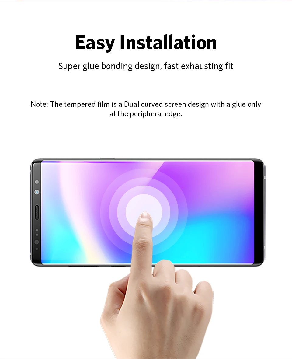 Для samsung Galaxy Note 9, закаленное стекло,, BENKS, для Galaxy Note9, защита экрана, 3D изогнутая Защитная пленка для ЖК-экрана, защита