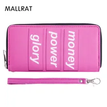 MALLRAT Women Wallet Letter Printing Pink Wallets Famous Designer Purse Female Clutch Casual Long Style Money Bag