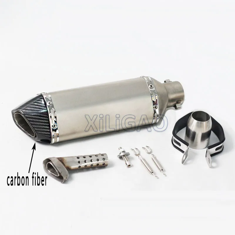 

Motorcycle Carbon Exhaust Universal For Yoshimura Muffler Escape Moto GY6 ATV Motocross Bike With DB Killer CB400 CB600 AK127