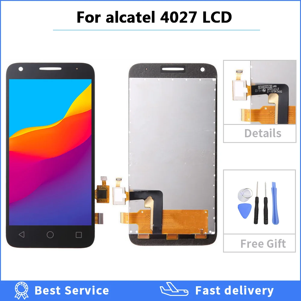 Lcd for Alcatel One Touch рixi 3 4027D 4027X OT4027 4027 OT5017E OT5017D ЖК дисплей Дисплей планшета Панель